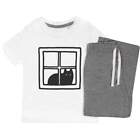 'Window Cat' Kids Nightwear / Pyjama Set (KP018353)