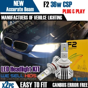 F2 H7 BMW E90 LCI 2004-10 CANBUS ERROR FREE WHITE LED KIT ACCURATE BEAM PATTERN - Picture 1 of 5