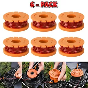 6 Pack WA0010 0.065" Trimmer Spool Line, 10Ft Replacement for Worx Cordless - Picture 1 of 6
