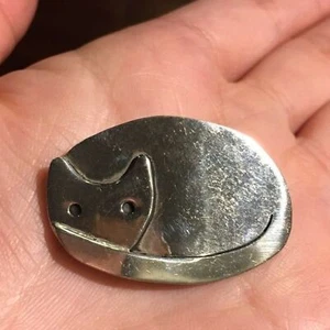 Anne harvey 925 sterling silver cat brooch - Picture 1 of 3