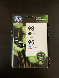 New Genuine HP 98 95 Black & Color Combo Ink Cartridges - Expired Jan 2019