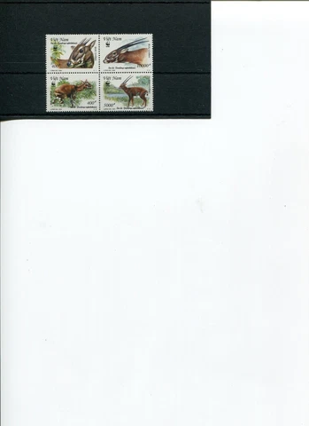 2000 WWF VIETNAM Sao-La 4v MNH POST-FREE Cover