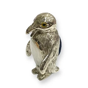 Viktorianischer Stil Sammlerstück Pinguin Nadelkissen 925 Sterling Silber Nähnadel - Bild 1 von 7