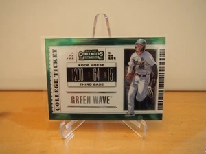 Selecciones del draft Kody Hoese 2019 Panini Contenders - Dodgers - Tulane Green Wave - Imagen 1 de 2