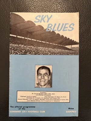 3.11.1965. Coventry City v West Bromwich Albion (League Cup 4th Round). - Image 1 of 2