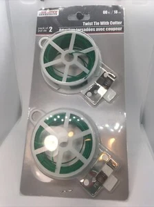 Neu Werkzeug Bank Hardware Twist Tie mit Schneidern 60 Fuß 2 Spulen Set Aufhängen - Bild 1 von 5