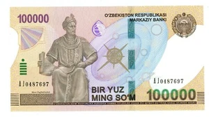 Uzbekistan ...  P-86 ... 100.000 Som ... 2019 ... Choice *UNC*. - Picture 1 of 2