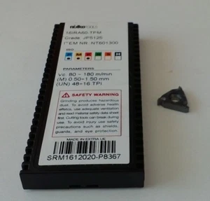 N° 1 INSERTO FILETTATURA INTERNO DESTRO NIKKO 16IRA60-TPM JP5125 60° 0,5-1,5 - Imagen 1 de 3