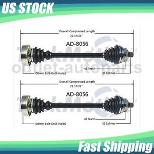 Pair Front Left + Right CV Axle Shaft Aseembly For 1988 1989 1990 1991 Audi 90