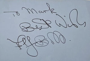 Tarjeta de autógrafo firmada por los Beatles Alf Bicknell (conductor oficial de los Beatles) - Imagen 1 de 5