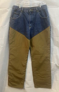 Field & Stream Jeans Mens 34 X 30 Hunting Flannel Lined Pants Brush Popper - Picture 1 of 10