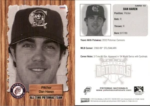 Dan Haren 2010 Choice Potomac Nationals All-Time Team #13 RC Card FREE SHIP - Picture 1 of 1