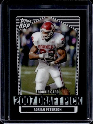 2007 Topps Draft Picks & Prospects Adrian Peterson Chrome Black Refractor RC 135 - Image 1 of 2