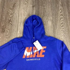NIKE Men’s Club Fleece Hoody Hoodie Royal Blue Florida Gainesville Hooded NEW - Picture 1 of 7