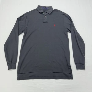 Polo Ralph Lauren Gray Long Sleeve Custom Slim Fit Shirt Mens Medium - Picture 1 of 14