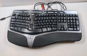 Microsoft Natural Ergonomic Keyboard 4000 v1.0 Wired USB KU-0462 Tested Working - Zdjęcie 1 z 7