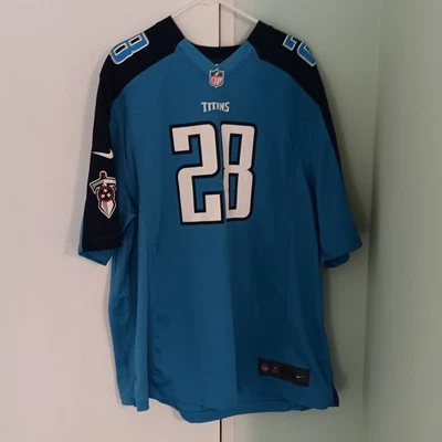 Футболка игрока Tennessee Titans No28 реплика Криса Джонсона XXL - Изображение 1 из 4