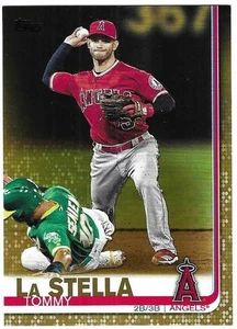 Tommy La Stella 2019 TOPPS UPDATE SERIES GOLD BORDER PARALLEL CARD #US29 Angels - Picture 1 of 2