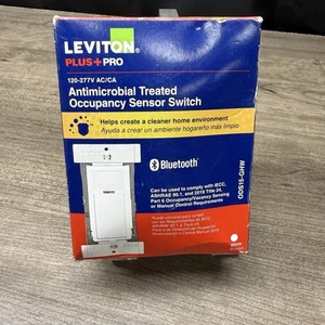 Leviton Decora Motion Sensor Switch White 10A-120/277V R60-ODS15-GHW - Picture 1 of 9