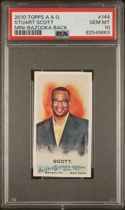 STUART SCOTT PSA 10 2010 TOPPS ALLEN GINTER MINI BAZOOKA BACK /25 POP 1 SSP ESPN - Picture 1 of 3
