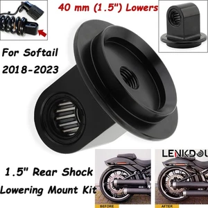 1.5" 40mm Lower Rear Shock Lowering Mounting Kit For Harley FXBR FLFB FLDE FXLRS - Picture 1 of 10
