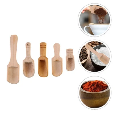 10Pcs Wooden Salt Spoon Wood Seasoning Spoon Tea Salt Shovel Kitchen Gadget - Bild 1 von 4
