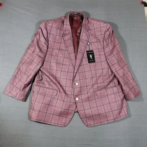 Lauren Ralph Lauren Mens Red Silk Linen Wool Ultraflex Blazer Jacket Size 54R - Picture 1 of 11