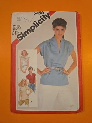 SIMPLICITY PATTERN 5456 MISSES' PULLOVER TOPS SIZE 16 - Image 1 of 4
