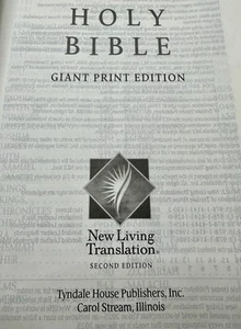 Holy Bible Giant Print New Living Translation 2008 Bonded Leather Burgundy Cover - Picture 1 of 18