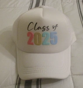 Brother Sister Design 2025 Graduation Cap White Class of 2025 - Picture 1 of 3