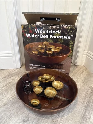 WOODSTOCK CHIMES ENCORE WATER BELL WATERBELL FOUNTAIN WEWBF BRASS & BLACK - Image 1 of 4