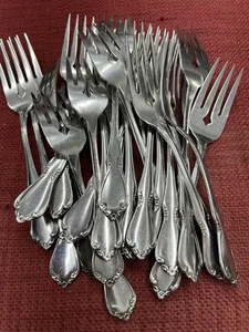 25er Set Oneida Community Edelstahl Besteck Salatgabeln - Bild 1 von 1