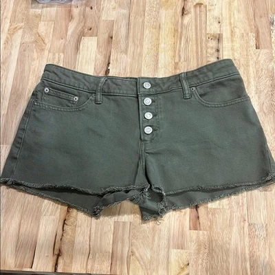 Lucky Brand High Waist Olive Green “The Cutoff” Shorts-Size 10/30 - Image 1 of 4
