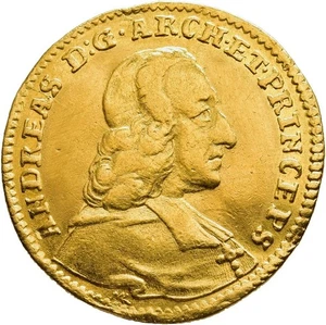FITZ RDR Salzburg Andreas Jakob Dietrichstein 1747-1753 Dukat 1748 Gold °TCH461 - Bild 1 von 2