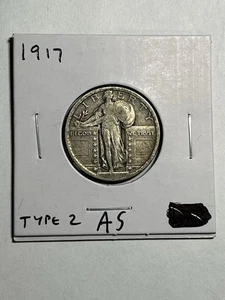 1917-P Type 2 Standing Liberty Silver Quarter Nice XF - Picture 1 of 4