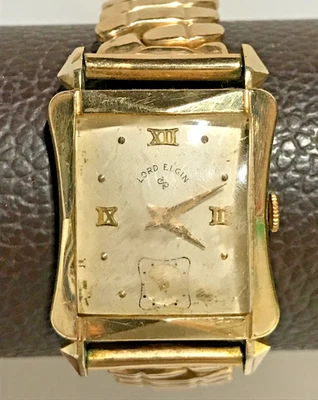 Vintage Lord Elgin 14K Yellow Gold Filled Men's Mechanical Dress Watch Works - Image 1 of 4