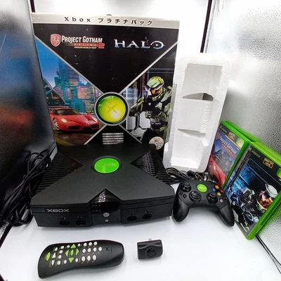 Original Xbox Game Console Boxed Special Edition 2 Games CIB Complete Japan Rare - Image 1 of 4