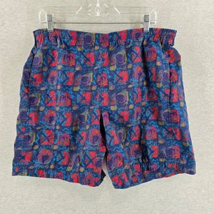 Vintage Nike ACG Shorts Herren Large blau rot Mesh gefüttert Badehose Surf Strand 90 - Bild 1 von 11