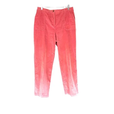 Orvis Women's Pink Pastel High Waisted Corduroy Straight Leg Pants Size 12  - Image 1 of 4
