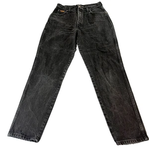 Wrangler Lucy Jeans Womens 29 30 High Waist Tapered Dark Wash Grey VTG - Picture 1 of 11