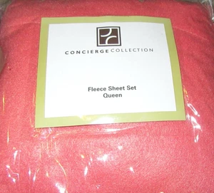 Concierge Collection Coral Queen Fleece Laken Set 1 flach 1 Spannbetttuch 2 Hüllen SCHÖN - Bild 1 von 4