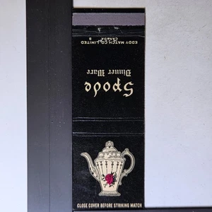 Spode Dinner Ware Cornwall Ontario Vintage Teapot Design Matchbook - Picture 1 of 3