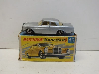 LESNEY MATCHBOX SUPERFAST NO46 MERCEDES 300 SE RARE SILVER EXC BOXED (L629) - Image 1 of 4