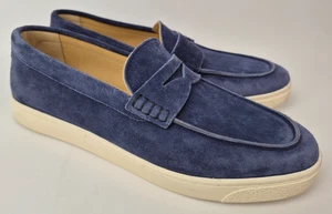 Brunello Cucinelli Men's Blue Suede Hybrid Moccasin Loafers Sneakers Size 43 - Picture 1 of 7