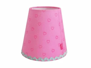 Lampenschirm Rosa mit Herzen Kronleuchter Wandlampe Kinderlampe für E14 Fassung - Bild 1 von 1