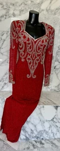 Vintage Embroidery Evening Dress - Picture 1 of 8
