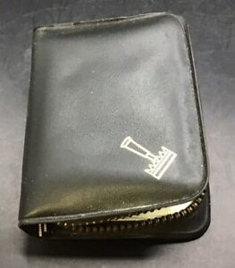 Vintage Gillette Nickel Pocket Travel Safety Razor Set w/Zipper Case - Small