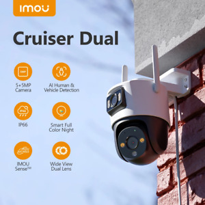 IMOU PT WiFi caméra IP Cruiser double 6 mégapixels 8 mégapixels double objectif bidirectionnel conversation extérieur\