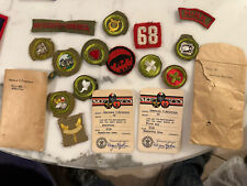 vintage 1950s boy scout Merit Badge / patches lot