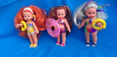 mini Furga EVA NELLA MELA vintage doll moda mare anni 60 70 lotto 3 bambole - Immagine 1 di 4